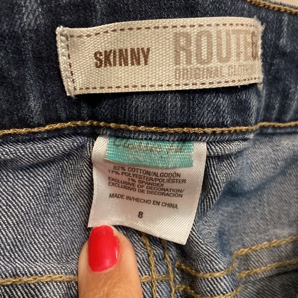 Route 66 Dark Denim skinny Jean's - Picture 3 of 5